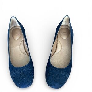 Nurture Adalin by Lamaze Navy Blue Suede Leather Ballet Flats Size 8M